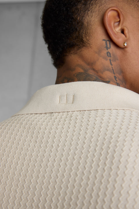 OAT OVERSIZED KNIT POLOSHIRT