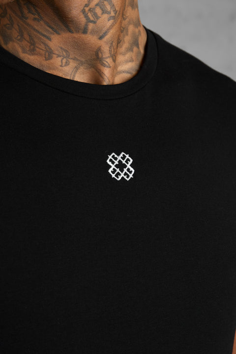 BLACK MONOGRAM TEE