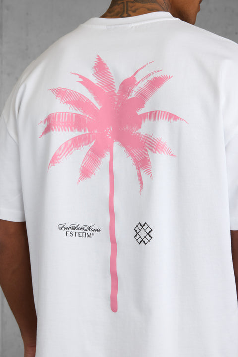WHITE PALM OVERSIZED TEE 5.0