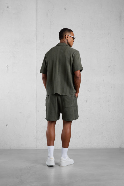 KHAKI KNIT SHORTS