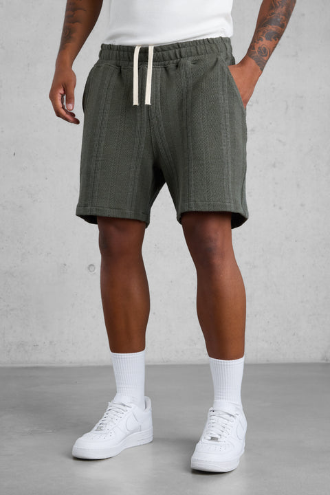 KHAKI KNIT SHORTS