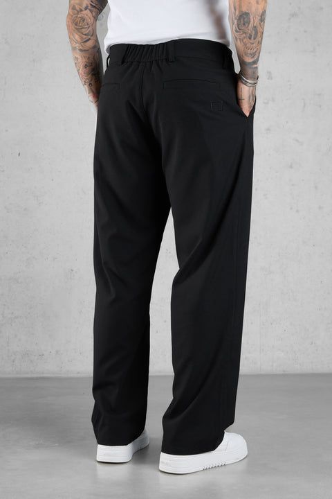 BLACK WIDE TAILORED PANTS [SE]