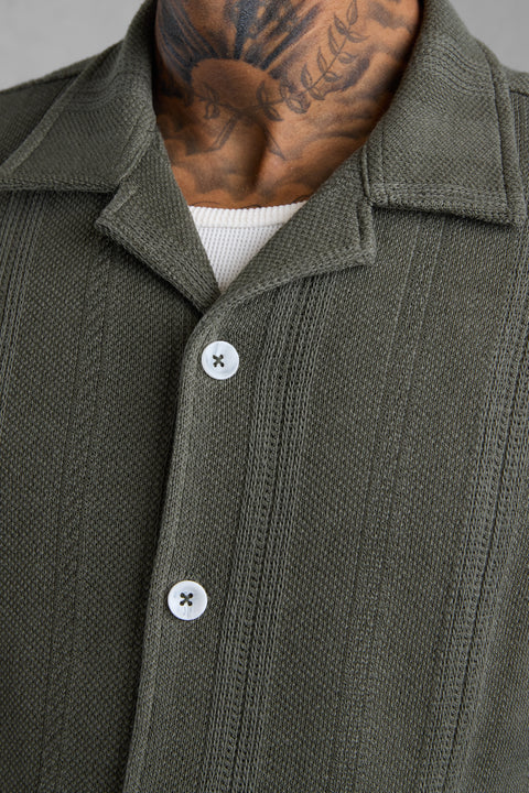 KHAKI KNIT SHIRT