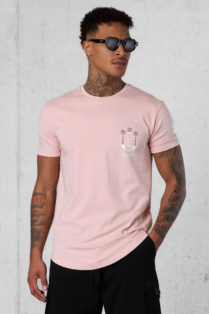 SMOKEROSE DOUBLE PALM LOGO TEE