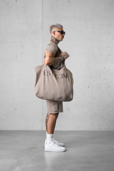 VINTAGEKHAKI BEACH TOTE BAG