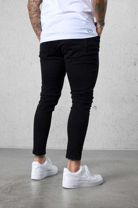 WASHED BLACK BASIC JEANS 3.0