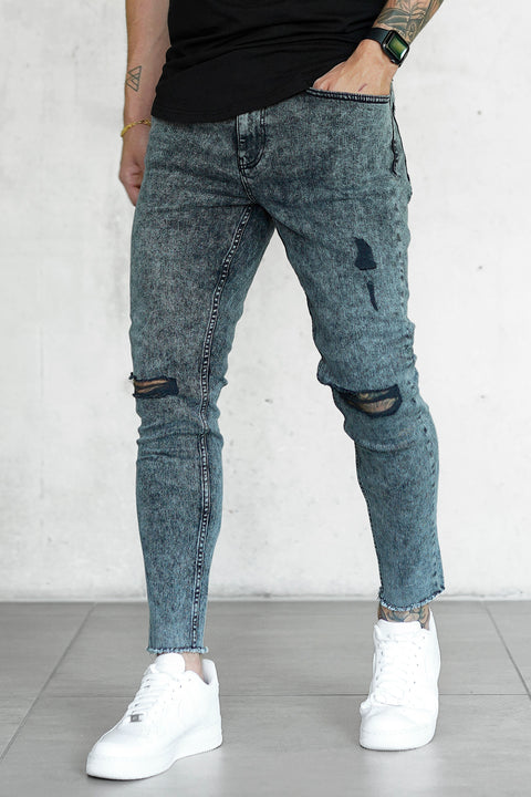 WASHED GREY DESTROYED JEANS 2.0