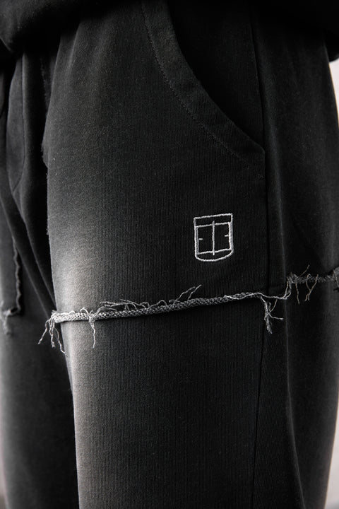 WASHED GREY ICON LOOSE SWEATPANTS
