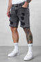 WASHED GREY DESTROYED JEANSSHORTS