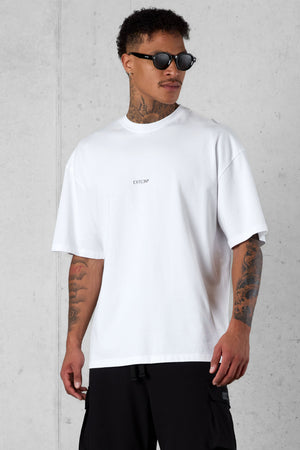 WHITE BLAZING SUNSHINE OVERSIZED TEE