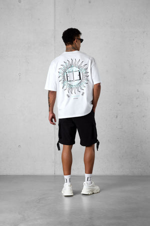 WHITE BLAZING SUNSHINE OVERSIZED TEE