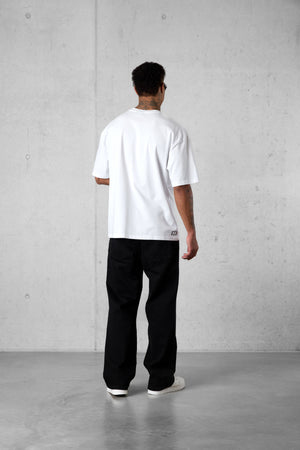 WHITE MIXED COLORS ESSENTIAL OVERSIZED TEE